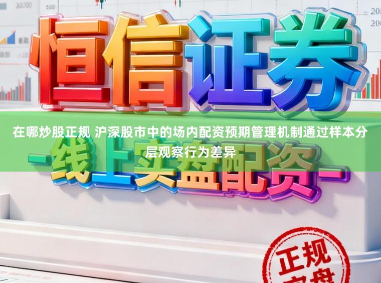 在哪炒股正规 沪深股市中的场内配资预期管理机制通过样本分层观察行为差异